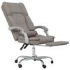 vidaXL Fauteuil de massage inclinable de bureau Taupe Tissu