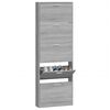 vidaXL Armoire &agrave; chaussures Sonoma gris 59x17x169 cm Bois d'ing&eacute;nierie