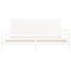 vidaXL Cadre de lit sans matelas blanc 200x200 cm bois massif