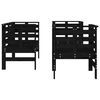 vidaXL Salon de jardin 3 pcs noir bois massif de pin