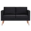 vidaXL Canap&eacute; &agrave; 2 places Tissu Noir
