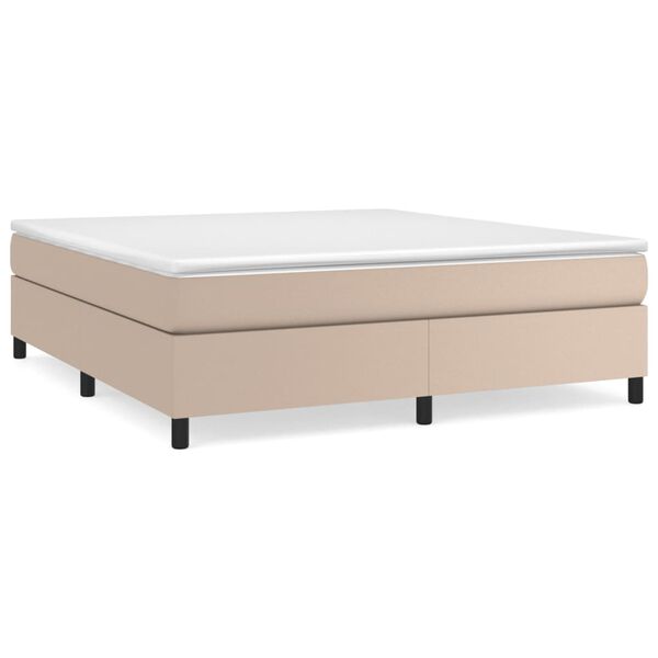 vidaXL Cadre de lit cappuccino 160x200 cm similicuir