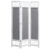 vidaXL Cloison de s&eacute;paration 3 panneaux Gris 105x165 cm Tissu