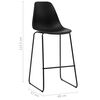 vidaXL Ensemble de bar 5 pcs Plastique Noir