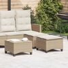 vidaXL Tabourets jardin coussins 2pcs beige 55x55x36 cm résine tressée
