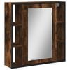 vidaXL Armoire &agrave; miroir de salle de bain ch&ecirc;ne fum&eacute; bois d&rsquo;ing&eacute;nierie