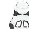 vidaXL Chaise de jeu avec repose-pied Blanc et noir Similicuir