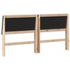 vidaXL T&ecirc;te de lit capitonn&eacute;e Taupe 200 cm Pin massif