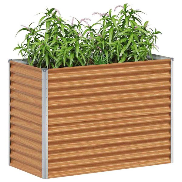 vidaXL Jardini&egrave;re sur&eacute;lev&eacute;e 98 x 50 x 68 cm Acier galvanis&eacute;