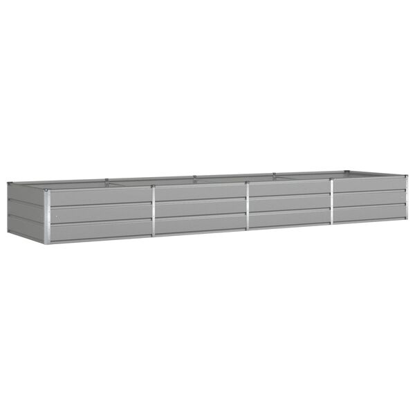 vidaXL Jardini&egrave;re Gris clair 195 x 100 x 45 cm Acier galvanis&eacute;