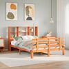 vidaXL Lit biblioth&egrave;que sans matelas cire marron 150x200 cm pin massif