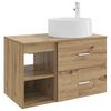 vidaXL Ensemble de mobilier de salle de bain 2 pc Ch&ecirc;ne artisanal