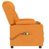 vidaXL Fauteuil de massage Jaune foncé Tissu