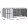 vidaXL Cage pour oiseaux Anthracite 645 x 310 x 247 cm Acier galvanis&eacute;