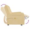 vidaXL Fauteuil inclinable avec porte-gobelet 2 places Cr&egrave;me