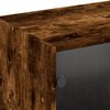 vidaXL Biblioth&egrave;que avec portes ch&ecirc;ne fum&eacute; 204x37x75 cm