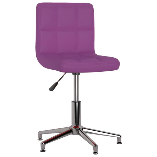 vidaXL Chaises &agrave; manger pivotantes lot de 2 violet similicuir