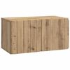 vidaXL Meuble TV mural 59,5 x 31 x 30 cm Ch&ecirc;ne artisanal