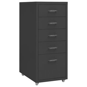 vidaXL Classeur mobile Anthracite 28x41x69 cm M&eacute;tal