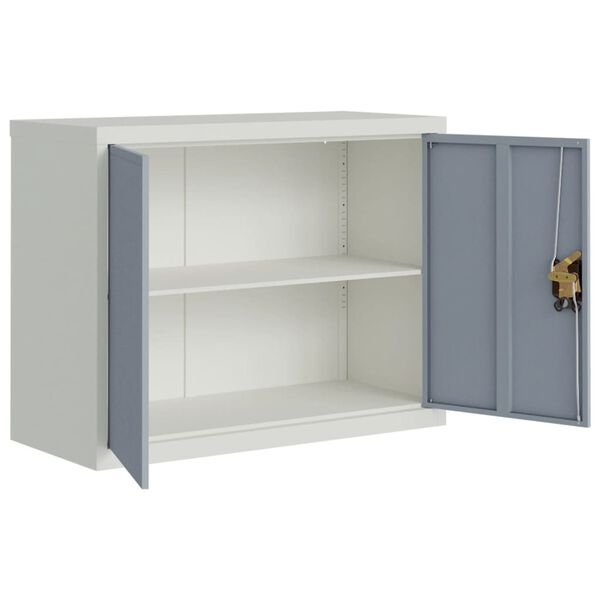 vidaXL Classeur gris clair et gris fonc&eacute; 90x40x70 cm acier