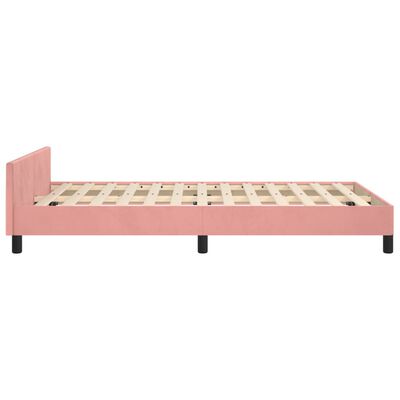 vidaXL Cadre de lit sans matelas rose 120x200 cm velours