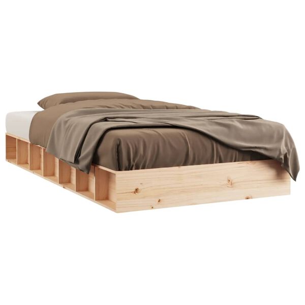 vidaXL Cadre de lit sans matelas 120x190 cm Petit double Bois massif