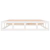 vidaXL Cadre de lit sans matelas blanc 200x200 cm bois massif