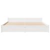 vidaXL Cadre de lit sans matelas blanc 160x200 cm bois de pin massif