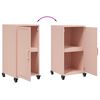vidaXL Buffet rose 36x39x72 cm acier