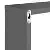 vidaXL &Eacute;tag&egrave;res cube murales 2 pcs Gris 30x15x30 cm