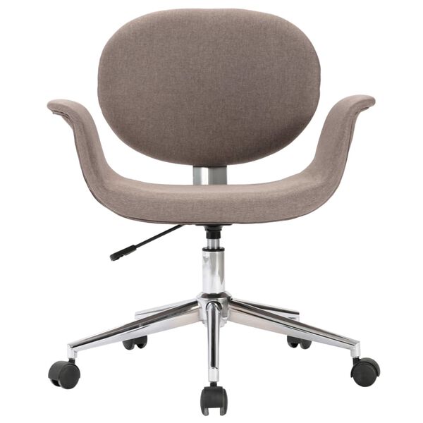 vidaXL Chaise pivotante &agrave; manger taupe tissu