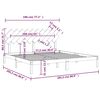 vidaXL Cadre de lit sans matelas 200x200 cm bois massif