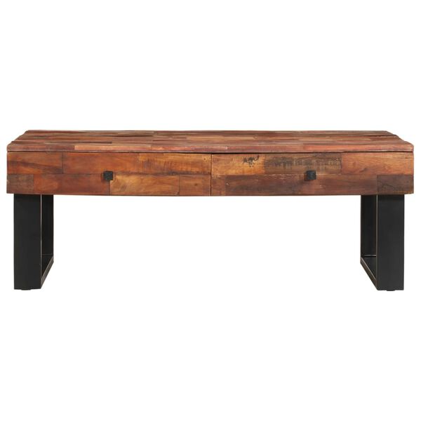 vidaXL Table basse 110x60x40 cm bois de r&eacute;cup&eacute;ration massif