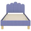 vidaXL Cadre de lit pour enfants avec t&ecirc;te de lit Bleu denim tissu