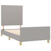 vidaXL Cadre de lit sans matelas gris clair 90x190 cm tissu
