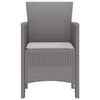 vidaXL Chaise de jardin 4 pcs Gris clair 53 x 49 x 85 cm PP
