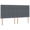 vidaXL Lit avec rangement et LED Gris fonc&eacute; 200 x 200 cm Velours