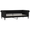 vidaXL Lit de jour avec gigogne sans matelas noir 90x200 cm