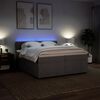 vidaXL Sommier &agrave; lattes de lit avec matelas Taupe 200x200 cm Tissu