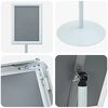 vidaXL Stand de Poster sur Pied Argent&eacute; 33 x 33 x 123 cm PVC et Acier