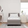 vidaXL Lit &agrave; ressorts avec matelas Taupe 80 x 200 cm tissu