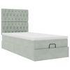 vidaXL Cadre de lit ottoman avec matelas gris clair 80x200 cm velours