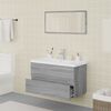 vidaXL Meubles de salle de bain Sonoma gris Bois d'ing&eacute;nierie