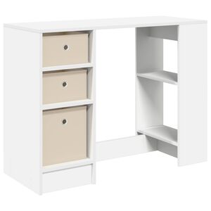 vidaXL Bureau Blanc 100 x 40 x 75 cm Bois d'ing&eacute;nierie