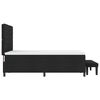 vidaXL Lit &agrave; ressorts avec matelas Noir 140 x 190 cm tissu