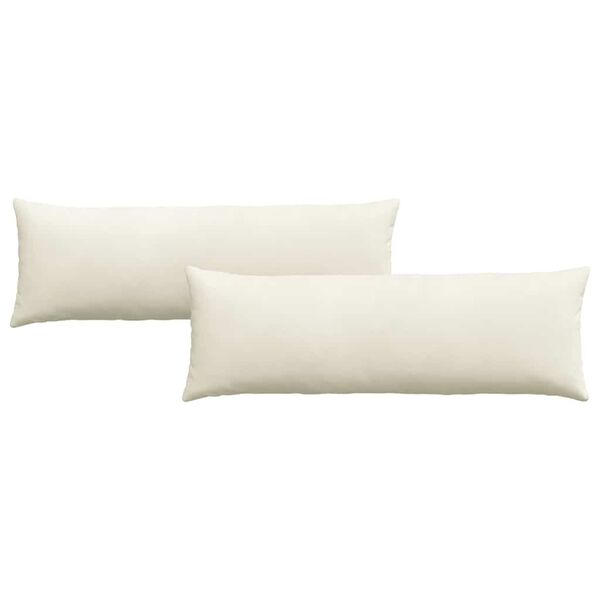 vidaXL Coussins de canap&eacute; 2 pcs Cr&egrave;me 120 x 40 cm