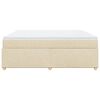 vidaXL Sommier &agrave; lattes de lit avec matelas Cr&egrave;me 200x200 cm Tissu