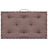 vidaXL Coussins de plancher de palette lot de 3 Taupe Coton