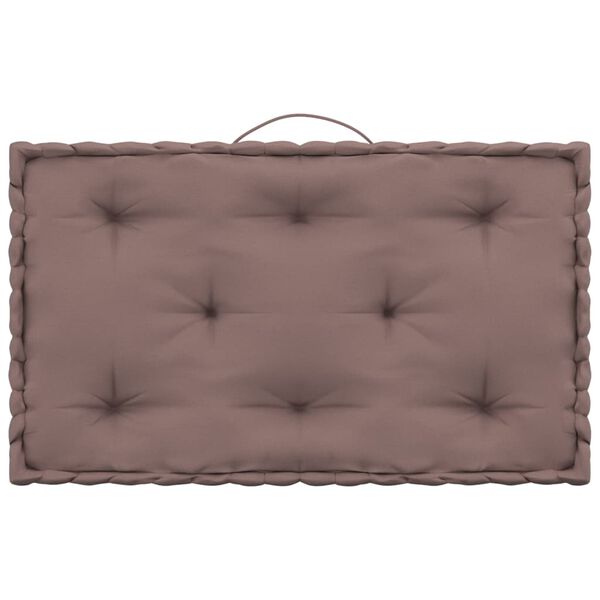 vidaXL Coussins de plancher de palette lot de 3 Taupe Coton