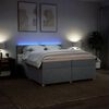 vidaXL Sommier &agrave; lattes de lit avec matelas Gris clair 200x200cm Tissu
